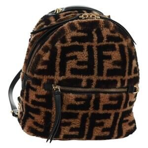 FENDI Shearling Mini Backpack